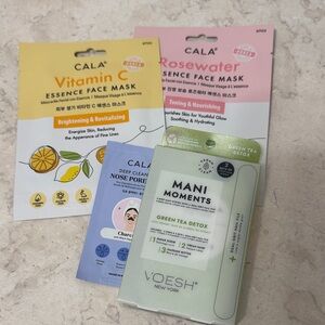 Vitamin C and Rosewater Essence Face Masks and mani moments green tea detox